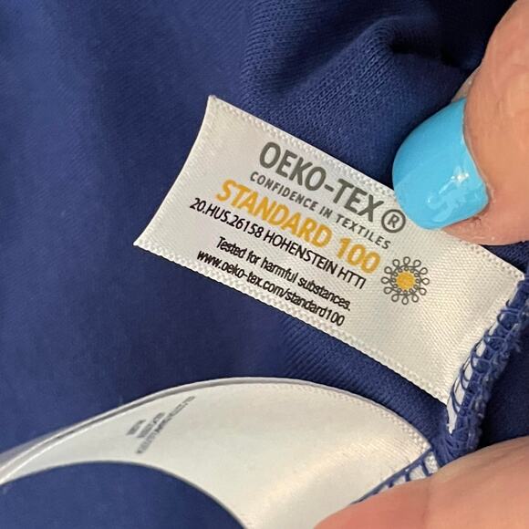 Lands' End knit blue t-shirt tee shirt women's 16 - 18 1x bright blue cotton bln - Picture 8 of 16